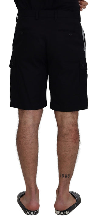 Bermudas cargo casuales negras