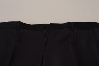 Schwarze Herren-Anzughose aus Wolle