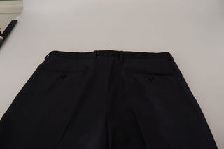 Schwarze Herren-Anzughose aus Wolle