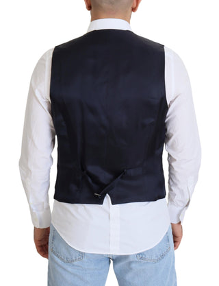 Dunkelblaue Weste aus Wollstretch