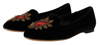 Schwarze DG Sacred Heart Patch Slipper
