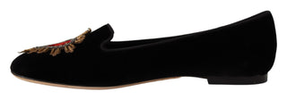 Schwarze DG Sacred Heart Patch Slipper