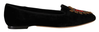 Schwarze DG Sacred Heart Patch Slipper