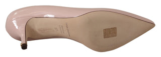 Pinkfarbene Lackleder Kitten Heel Pumps