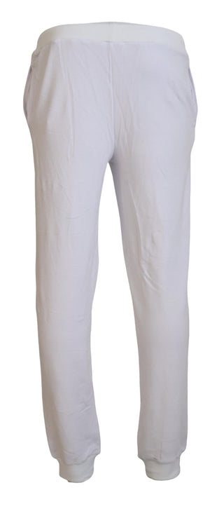 Pantalones jogger blancos para hombre con logo de algodón