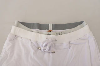 Pantalones jogger blancos para hombre con logo de algodón