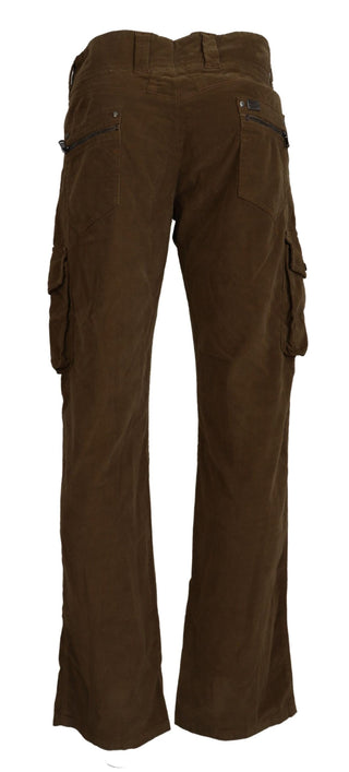 Braune Cargohose aus Baumwollcord