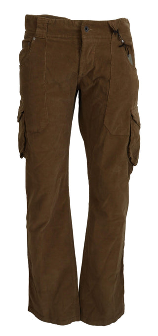 Braune Cargohose aus Baumwollcord
