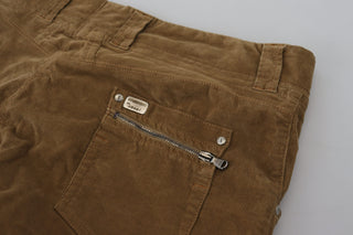 Braune Cargohose aus Baumwollcord
