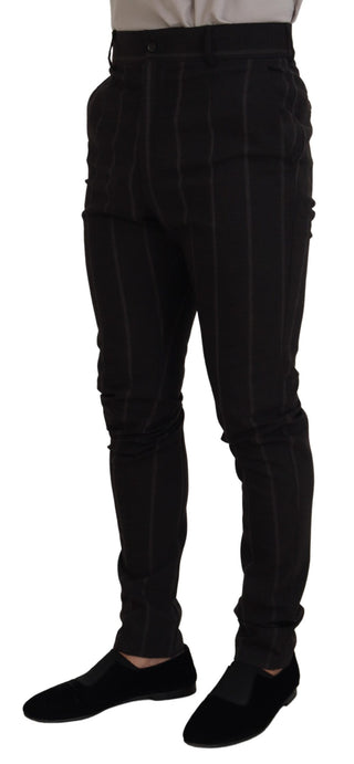 Schwarze Chino-Hose aus Wolle für Herren