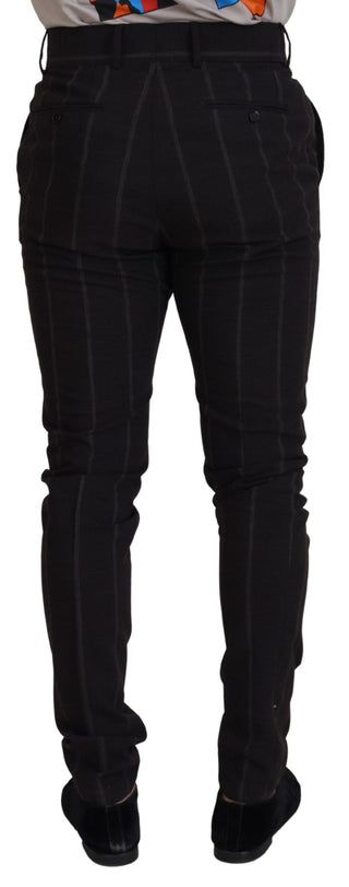 Schwarze Chino-Hose aus Wolle für Herren