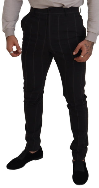 Schwarze Chino-Hose aus Wolle für Herren