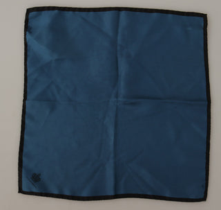 Pañuelo cuadrado estampado DG Corona azul y negro