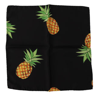 Schwarzes quadratisches Ananas-Halstuch