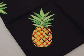 Schwarzes quadratisches Ananas-Halstuch