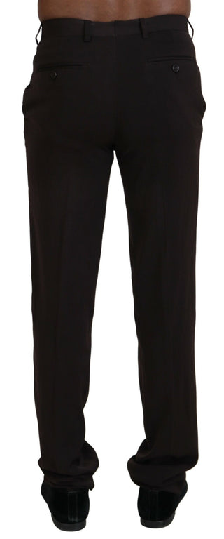 Pantalones formales de hombre corte recto marrón  