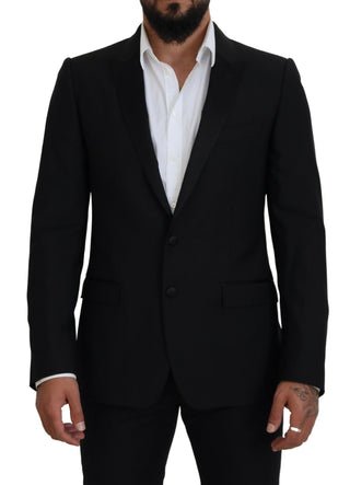 Schwarzer, schmal geschnittener, formeller Martini-Blazer
