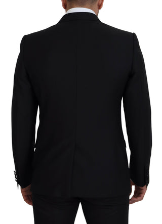Schwarzer, schmal geschnittener, formeller Martini-Blazer