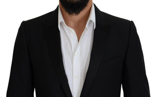 Schwarzer, schmal geschnittener, formeller Martini-Blazer