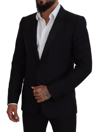 Schwarzer, schmal geschnittener, formeller Martini-Blazer