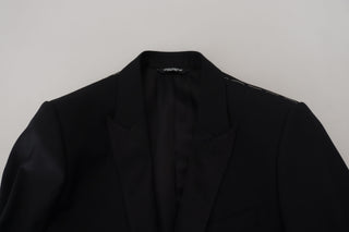 Schwarzer, schmal geschnittener, formeller Martini-Blazer