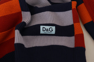 Mehrfarbig gestreifter Wollpullover