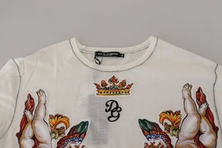 Camiseta para hombre de manga corta blanca con estampado  
