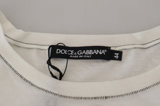 Camiseta para hombre de manga corta blanca con estampado  