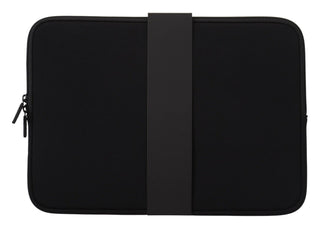 Funda acolchada negra para bolsa con cremallera  