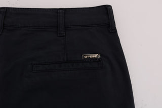 Blaue Chino-Hose aus Baumwoll-Stretch