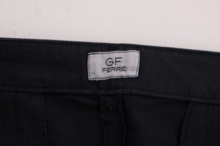 Blaue Chino-Hose aus Baumwoll-Stretch