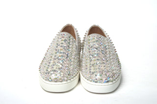 Zapatilla plana para mujer blanca Ab/Ab transparente con ruedas