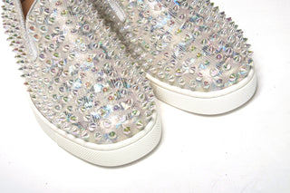 Zapatilla plana para mujer blanca Ab/Ab transparente con ruedas