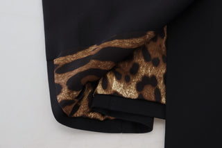 Schwarzes Mini-Kleid aus Woll-Stretch im Etui-Stil