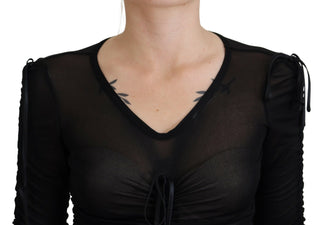 Vestido midi ajustado de viscosa negro