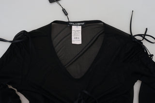 Vestido midi ajustado de viscosa negro