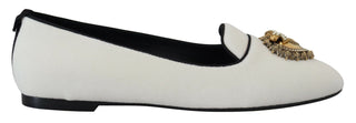 Weiße Samt Slipper Loafer flache Schuhe