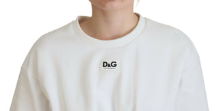 Weißes Korsett Stretch-Baumwoll-Oberteil T-Shirt