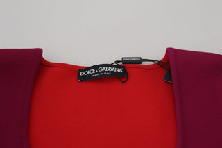 Multicolor Viscose Square Neck Pullover Sweater