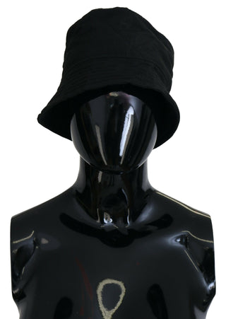Gorro tipo bucket para mujer de nylon negro