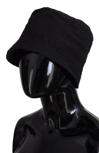 Gorro tipo bucket para mujer de nylon negro