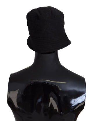 Gorro tipo bucket para mujer de nylon negro