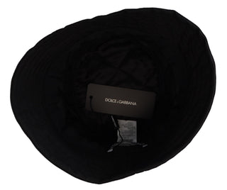 Gorro tipo bucket para mujer de nylon negro