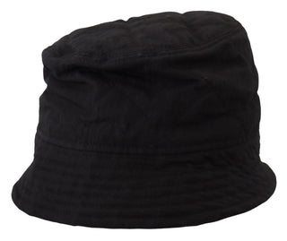 Gorro tipo bucket para mujer de nylon negro