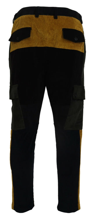 Schwarz-gelbe Baumwoll-Herrenhose