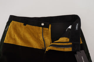 Schwarz-gelbe Baumwoll-Herrenhose