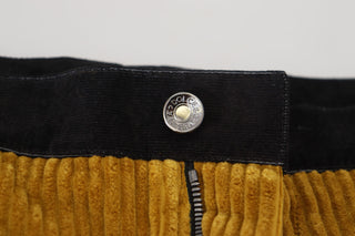 Schwarz-gelbe Baumwoll-Herrenhose