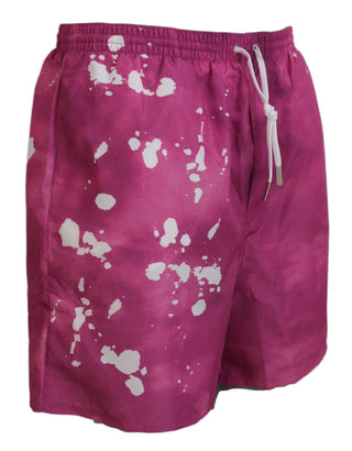 Pink Batik-Logo Herren Badeshorts Strandbekleidung