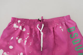 Pink Batik-Logo Herren Badeshorts Strandbekleidung