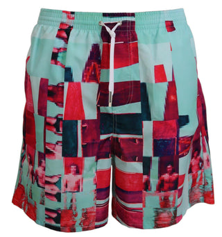 Shorts de playa con estampado multicolor para natación